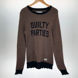 □□ WACKO MARIA ワコマリア ロゴニット セーター Mサイズ 16SS-WMK-KN10 ブラウン Cランク