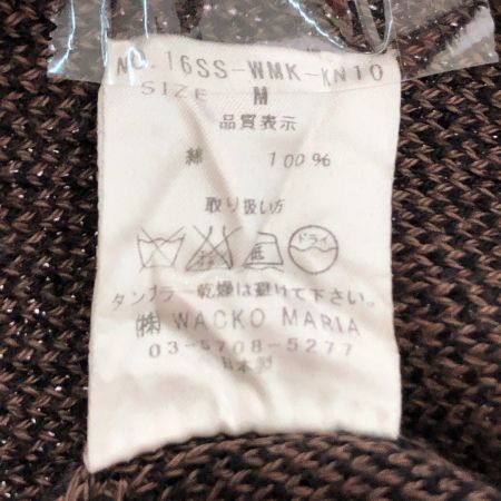  WACKO MARIA ワコマリア ロゴニット セーター Mサイズ 16SS-WMK-KN10 ブラウン