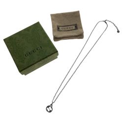 □□ GUCCI グッチ インターロッキングG アラベスク ネックレス SILVER925 シルバー Bランク