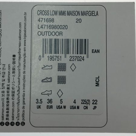  SALOMON サロモン MM6 メゾンマルジェラ スニーカー 22cm S66WS0082 ベージュ×グリーン