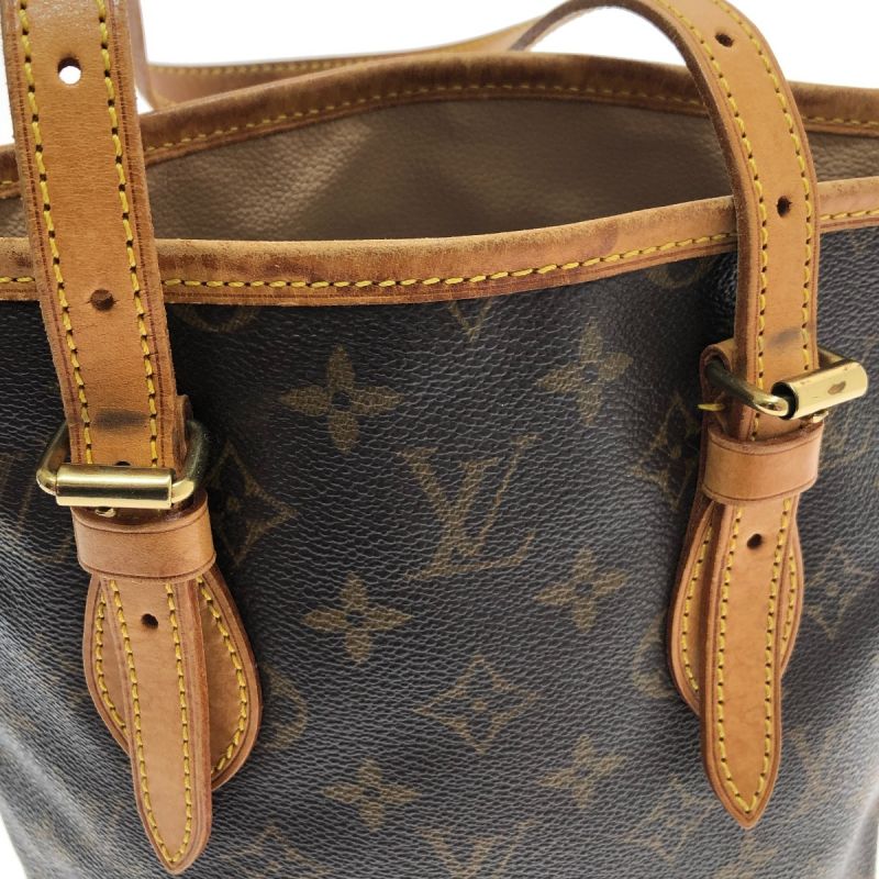 中古】 LOUIS VUITTON ルイヴィトン モノグラム プチ・バケット トート 