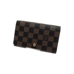 □□ LOUIS VUITTON ルイヴィトン ポルトモネ ビエ トレゾール  二つ折り財布 本体のみ N61730 ダミエ エベヌ Bランク