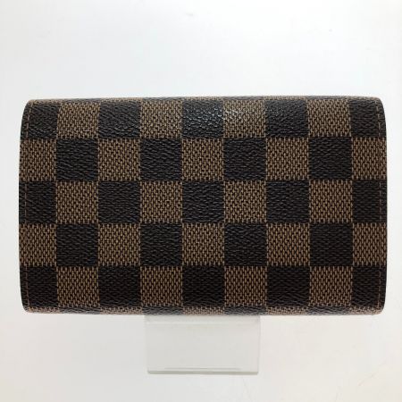  LOUIS VUITTON ルイヴィトン ポルトモネ ビエ トレゾール  二つ折り財布 本体のみ N61730 ダミエ エベヌ