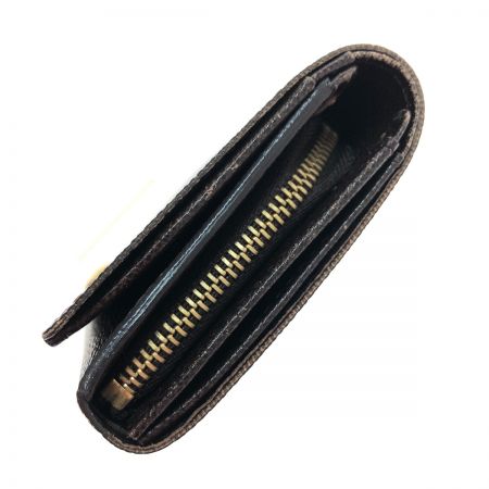  LOUIS VUITTON ルイヴィトン ポルトモネ ビエ トレゾール  二つ折り財布 本体のみ N61730 ダミエ エベヌ