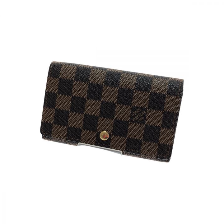 LOUIS VUITTON ルイヴィトン ポルトモネ ビエ トレゾール 二つ折り財布 本体のみ N61730 ダミエ  エベヌ｜中古｜なんでもリサイクルビッグバン