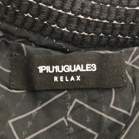  1piu1uguale3 relax ロゴワッフル セットアップ Lサイズ ブラック