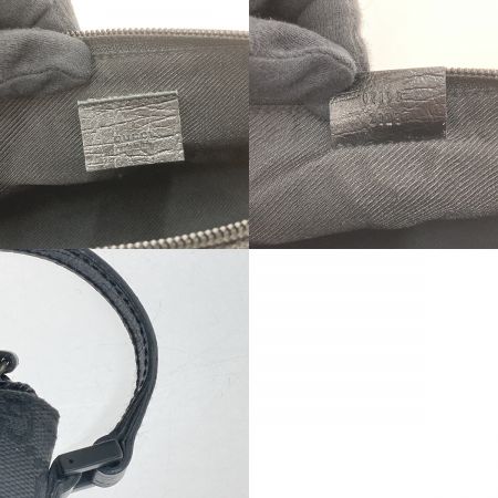  GUCCI グッチ アクセサリーポーチ ミニハンドバッグ GGキャンバス 07198 ブラック