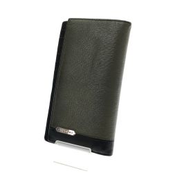 □□ BVLGARI ブルガリ セルペンティスカリエマン 二つ折り長財布 本体のみ 284732 オリーブ×ブラック Cランク