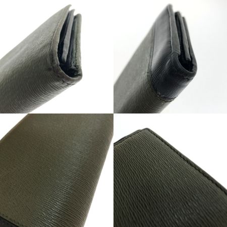  BVLGARI ブルガリ セルペンティスカリエマン 二つ折り長財布 本体のみ 284732 オリーブ×ブラック