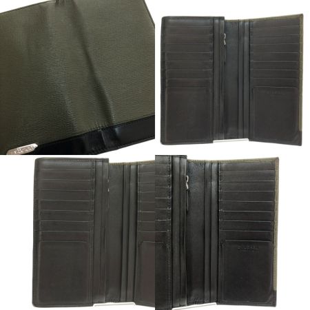  BVLGARI ブルガリ セルペンティスカリエマン 二つ折り長財布 本体のみ 284732 オリーブ×ブラック