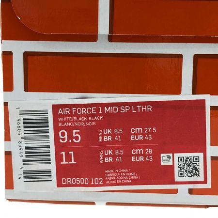  NIKE ナイキ エアフォース1 ミッド グリムリーパー スニーカー 27.5cm DR0500-102 ホワイト×ブラック