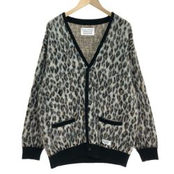 □□ WACKO MARIA ワコマリア モヘアニットカーディガン Ｌサイズ レオパード Aランク