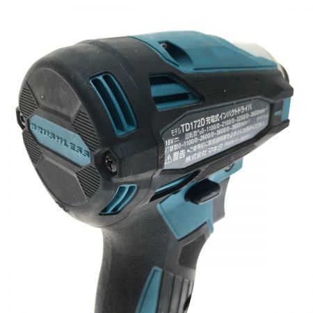 MAKITA マキタ 充電式インパクトドライバ 18V 本体のみ TD172D 青