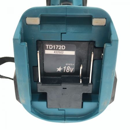  MAKITA マキタ 充電式インパクトドライバ 18V 本体のみ TD172D 青