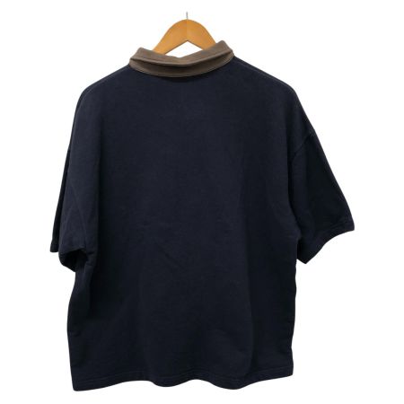  HUF スウェット 半袖ハーフジップスウェット SIZE L ネイビー