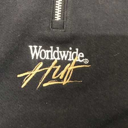  HUF スウェット 半袖ハーフジップスウェット SIZE L ネイビー