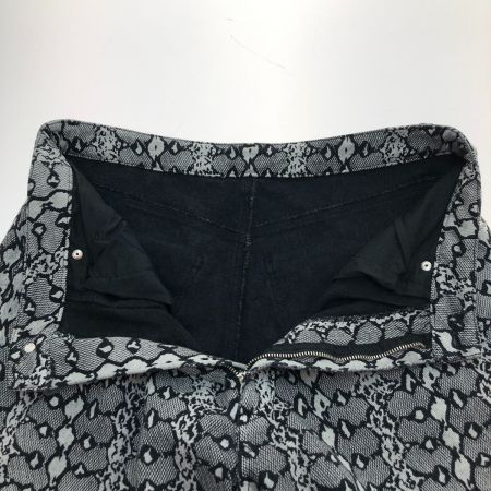  PERUSHU パイソン柄 ワイドタックパンツ Mサイズ PE331015BW グレー