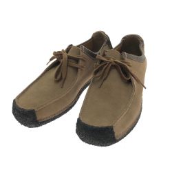 □□ CLARKS クラークス レースアップカジュアルシューズ  ナタリー（オークウッドスエード） SIZE 25.5cm 021413292 カーキ Bランク