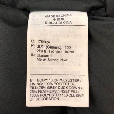  NIKE ナイキ ダウンジャケット Lサイズ BV4764-083 ブラック×グレー