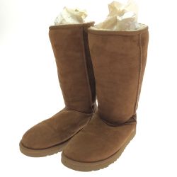 □□ UGG australia ムートンブーツ　サイズ　Ｗ8　約25ｃｍ F80091 キャメル Cランク