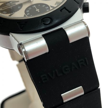  BVLGARI ブルガリ アルミニウム ウォッチ クロノグラフ 自動巻き 本体のみ AC38TA シルバー/ブラック