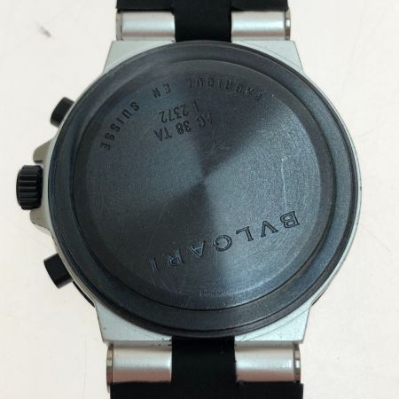  BVLGARI ブルガリ アルミニウム ウォッチ クロノグラフ 自動巻き 本体のみ AC38TA シルバー/ブラック