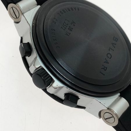  BVLGARI ブルガリ アルミニウム ウォッチ クロノグラフ 自動巻き 本体のみ AC38TA シルバー/ブラック