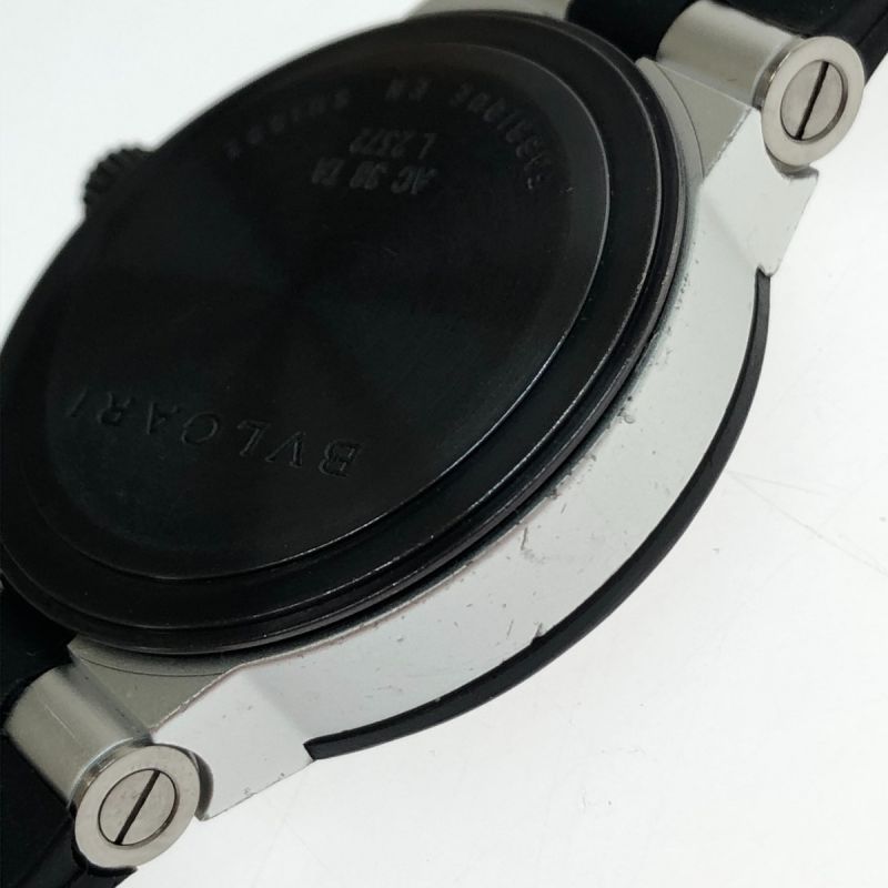 中古】 BVLGARI ブルガリ アルミニウム ウォッチ クロノグラフ