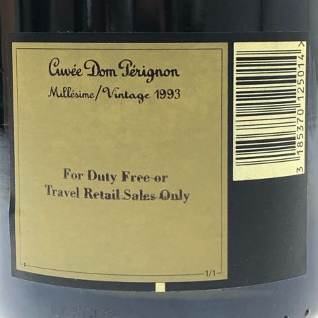 Dom Perignon ドンペリニョン ヴィンテージ 1993 750ml 12.5％ 箱付 未開栓
