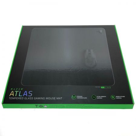  ATLAS アトラス 強化ガラス ゲーミングマウスパッド RZ02-04890100-R3M1 ブラック