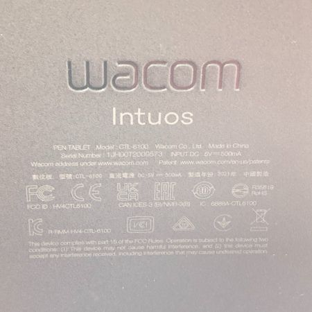  WACOM ワコム ペンタブレット CTL-6100/K0