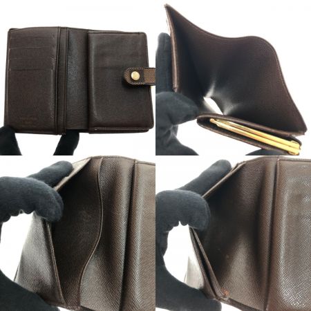  LOUIS VUITTON ルイヴィトン 2つ折り財布 ダミエ ポルトフォイユ ヴィエノワ 本体のみ N61674 エベヌ