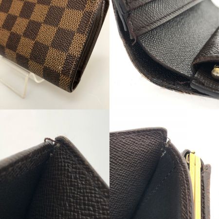  LOUIS VUITTON ルイヴィトン 2つ折り財布 ダミエ ポルトフォイユ ヴィエノワ 本体のみ N61674 エベヌ