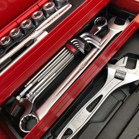  TONE トネ ツールセット V形3段式両開きケース TSH330 レッド