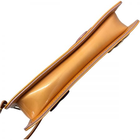  LOUIS VUITTON ルイヴィトン ヴェルニ フラワーレキシントン アクセサリーポーチ ハンドバッグ M92246 イエロー マスタード