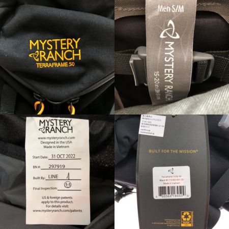  MYSTERY RANCH ミステリーランチ バックパック テラフレーム 3ZIP 50 M 112382-001-30 ブラック