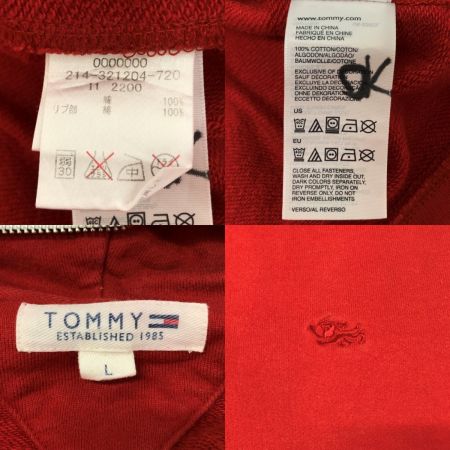  TOMMY トミー ジップパーカー Lサイズ オレンジ系