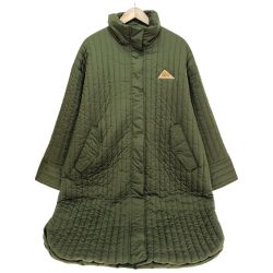 □□ KELTY KELTY×FREAK'S STORE 縦キルト ロングコート SIZE Free オリーブ Bランク