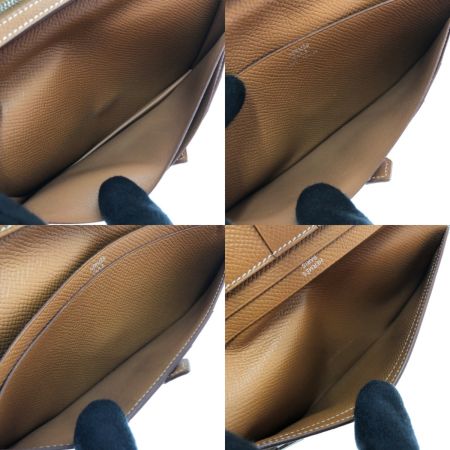  HERMES エルメス 長財布 ベアンスフレ ブラウン