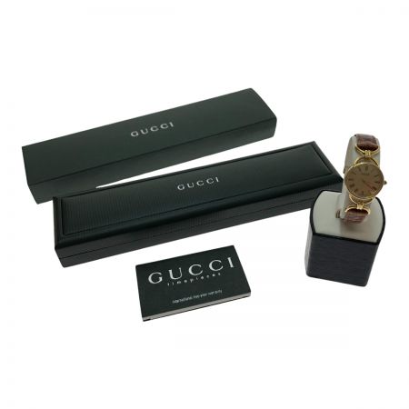  GUCCI グッチ 腕時計 GP/レザー クオーツ 6000.2.L