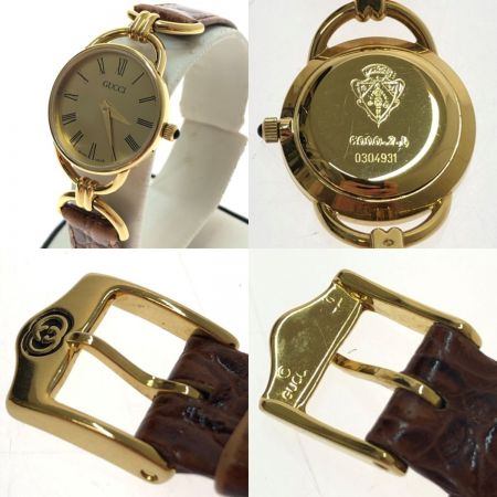  GUCCI グッチ 腕時計 GP/レザー クオーツ 6000.2.L
