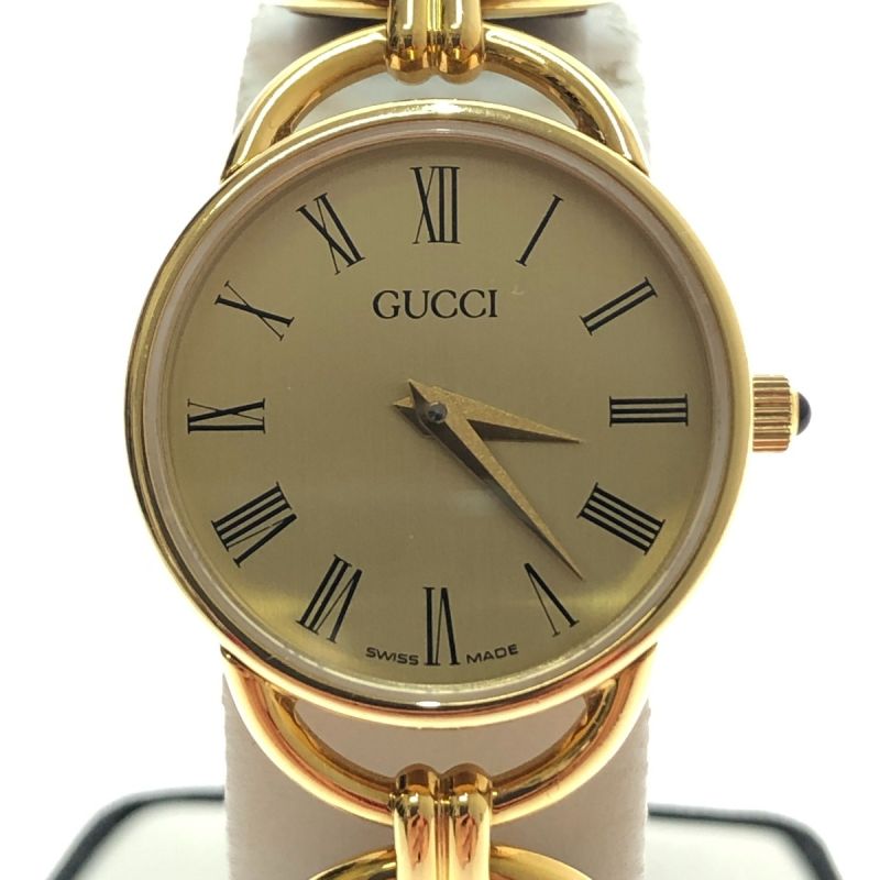 中古】 GUCCI グッチ 腕時計 GP/レザー クオーツ 6000.2.L｜総合