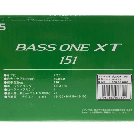  SHIMANO シマノ 17 バスワンXT 151 ベイトリール XT151