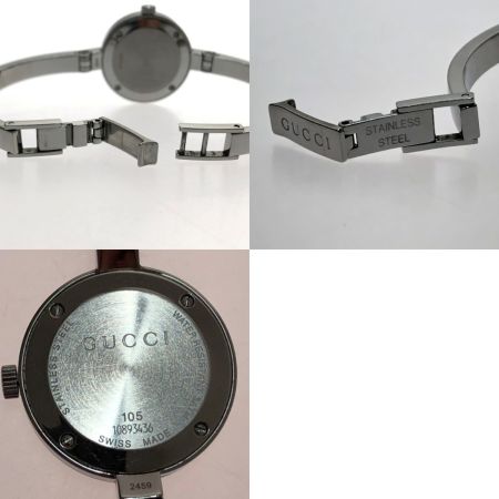  GUCCI グッチ 腕時計 Gサークル 105 グランデ クオーツ YA105530 シルバー