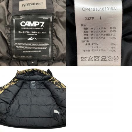  Right-on ライトオン CAMP7 SYMPATEXコンビダウン ダウンジャケット Lサイズ CP4401616101EC カモフラ