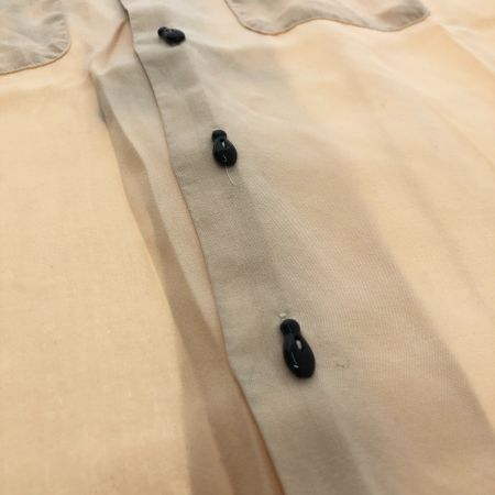  STYLE EYES スタイルアイズ チェーン刺繍 レーヨン ボーリングシャツ Mサイズ SE35721 ベージュ