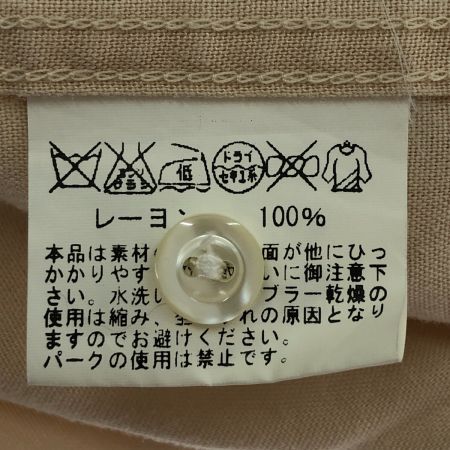  STYLE EYES スタイルアイズ チェーン刺繍 レーヨン ボーリングシャツ Mサイズ SE35721 ベージュ