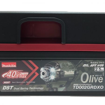  MAKITA マキタ 充電式インパクトドライバ 40V TD002GRDX O オリーブ