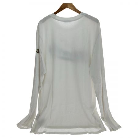  MONCLER モンクレール レタリング ロゴ エンブロイダリー ロングスリーブ 長袖Tシャツ XLサイズ I10918D00002 8390T ホワイト