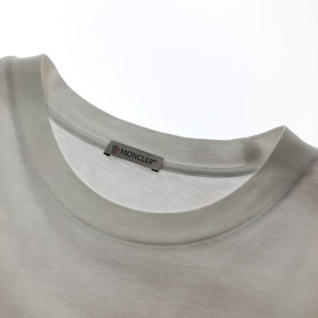  MONCLER モンクレール レタリング ロゴ エンブロイダリー ロングスリーブ 長袖Tシャツ XLサイズ I10918D00002 8390T ホワイト